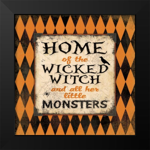Halloween Type II Black Modern Wood Framed Art Print by Marrott, Stephanie