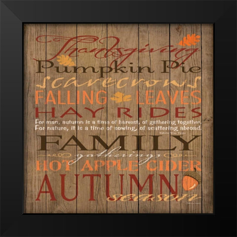 Thanksgiving I Black Modern Wood Framed Art Print by Marrott, Stephanie