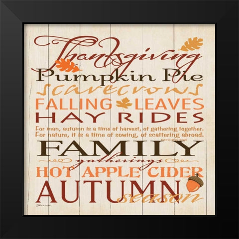 Thanksgiving II Black Modern Wood Framed Art Print by Marrott, Stephanie