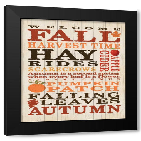 Fall Black Modern Wood Framed Art Print with Double Matting by Marrott, Stephanie