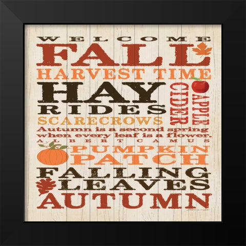 Fall Black Modern Wood Framed Art Print by Marrott, Stephanie