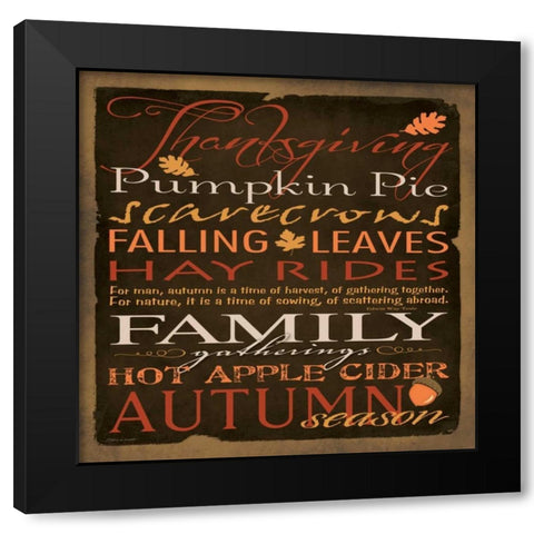 Thanksgiving III Black Modern Wood Framed Art Print with Double Matting by Marrott, Stephanie