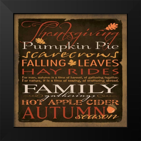 Thanksgiving III Black Modern Wood Framed Art Print by Marrott, Stephanie