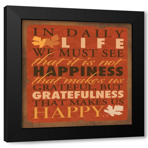 Grateful Black Modern Wood Framed Art Print by Marrott, Stephanie