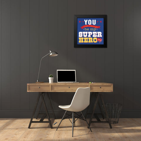 Always Be Black Modern Wood Framed Art Print by Marrott, Stephanie
