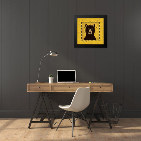 Bear in Frame Black Modern Wood Framed Art Print by Marrott, Stephanie