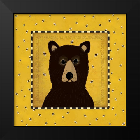 Bear in Frame Black Modern Wood Framed Art Print by Marrott, Stephanie
