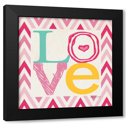 Playroom Love I Black Modern Wood Framed Art Print with Double Matting by Marrott, Stephanie