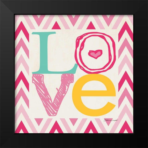 Playroom Love I Black Modern Wood Framed Art Print by Marrott, Stephanie