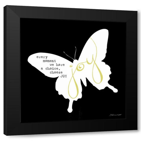 Joy Black Modern Wood Framed Art Print by Marrott, Stephanie