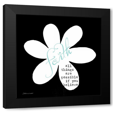 Faith Black Modern Wood Framed Art Print with Double Matting by Marrott, Stephanie