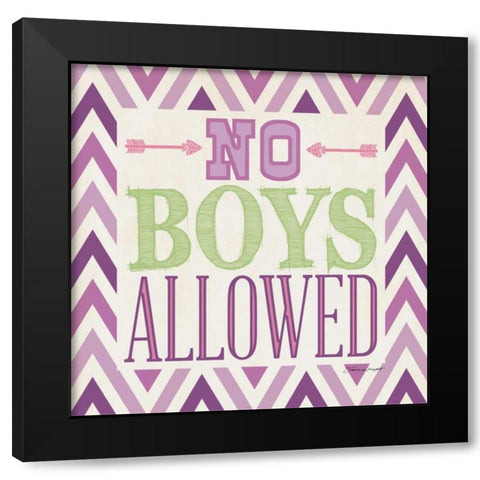 Playroom No Boys II Black Modern Wood Framed Art Print with Double Matting by Marrott, Stephanie