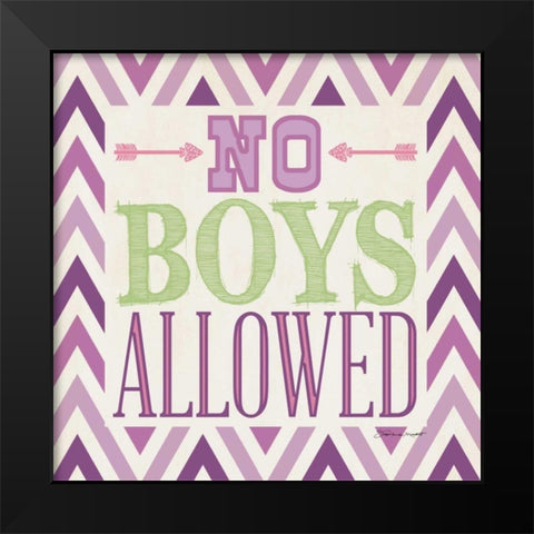 Playroom No Boys II Black Modern Wood Framed Art Print by Marrott, Stephanie