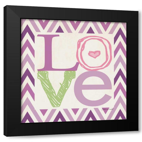 Playroom Love II Black Modern Wood Framed Art Print with Double Matting by Marrott, Stephanie