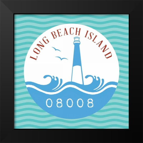 Long Beach Island II Black Modern Wood Framed Art Print by Marrott, Stephanie