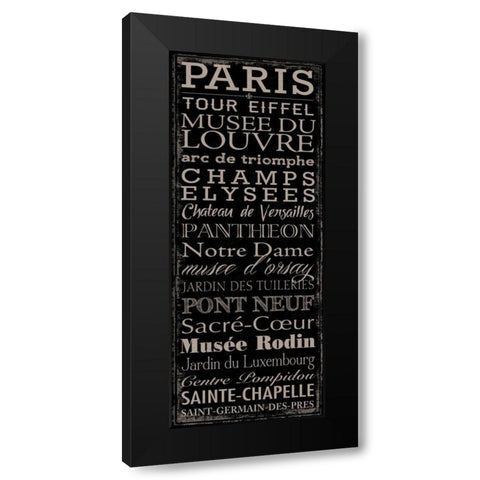Tour Eiffel Black Modern Wood Framed Art Print with Double Matting by Marrott, Stephanie