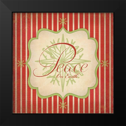 Peace Black Modern Wood Framed Art Print by Marrott, Stephanie