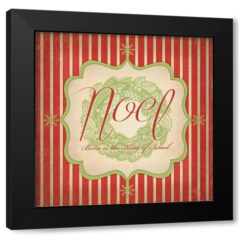 Noel  Black Modern Wood Framed Art Print with Double Matting by Marrott, Stephanie