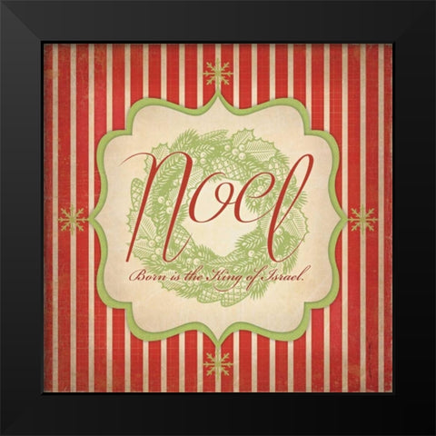 Noel  Black Modern Wood Framed Art Print by Marrott, Stephanie