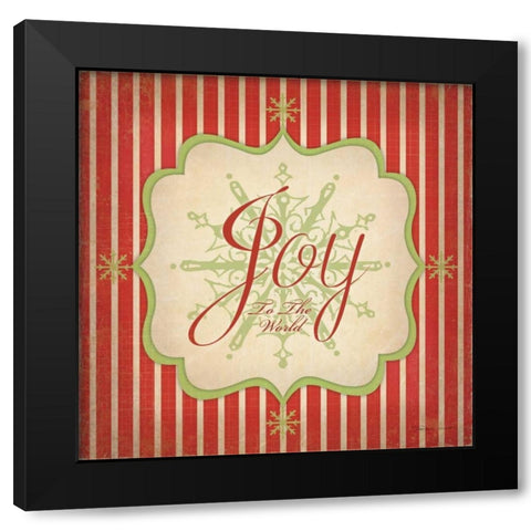 Christmas Joy Black Modern Wood Framed Art Print with Double Matting by Marrott, Stephanie