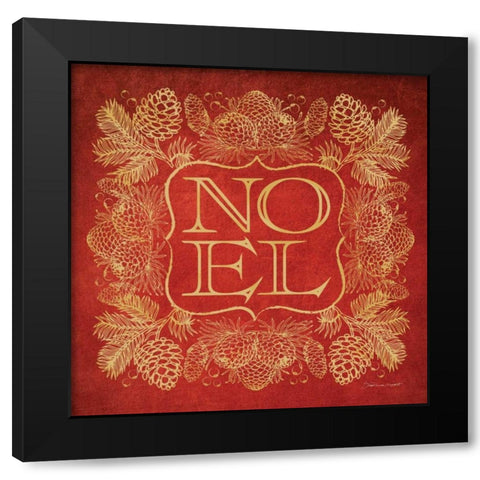 Noel Black Modern Wood Framed Art Print with Double Matting by Marrott, Stephanie