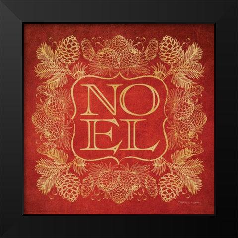 Noel Black Modern Wood Framed Art Print by Marrott, Stephanie
