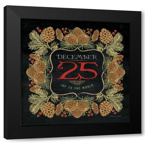 Dec. 25 Pine Frame Black Modern Wood Framed Art Print by Marrott, Stephanie