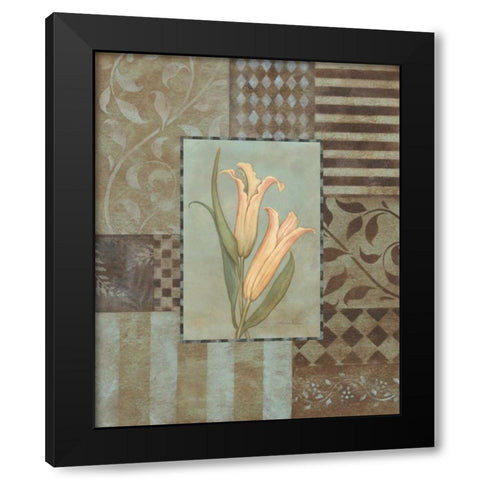 Large Lilies Black Modern Wood Framed Art Print by Marrott, Stephanie