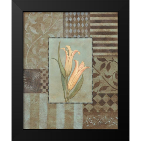 Large Lilies Black Modern Wood Framed Art Print by Marrott, Stephanie