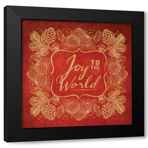 Joy to the World Black Modern Wood Framed Art Print by Marrott, Stephanie