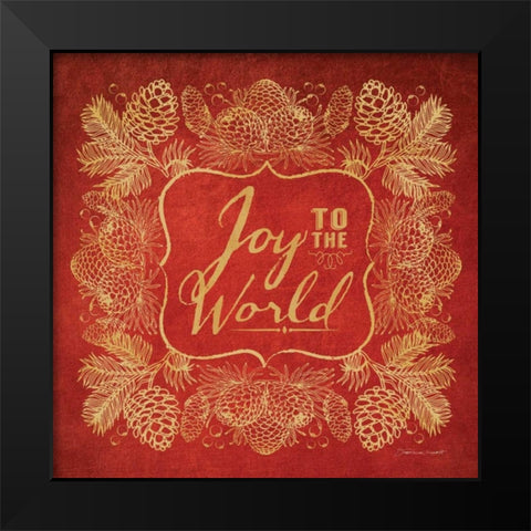 Joy to the World Black Modern Wood Framed Art Print by Marrott, Stephanie