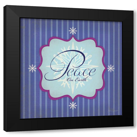 Peace Black Modern Wood Framed Art Print with Double Matting by Marrott, Stephanie