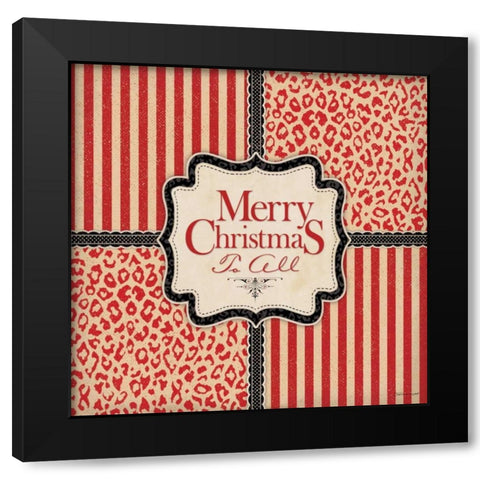 Merry Christmas II Black Modern Wood Framed Art Print with Double Matting by Marrott, Stephanie
