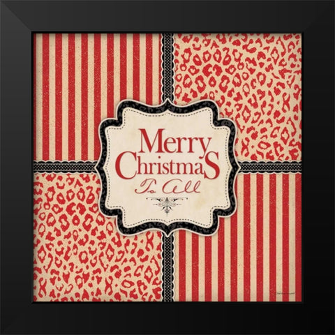 Merry Christmas II Black Modern Wood Framed Art Print by Marrott, Stephanie