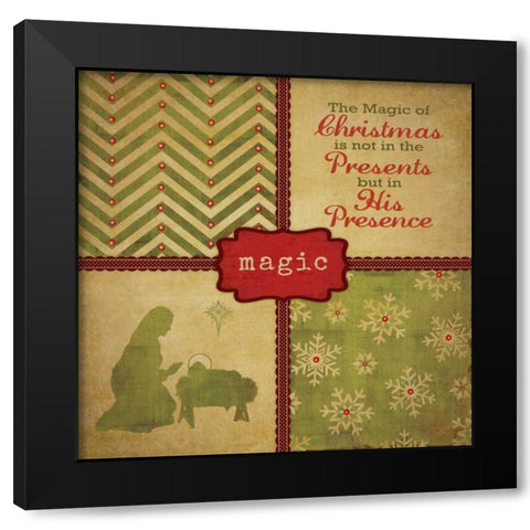 His Presence Black Modern Wood Framed Art Print by Marrott, Stephanie