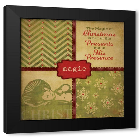 The Magic - Green Black Modern Wood Framed Art Print with Double Matting by Marrott, Stephanie