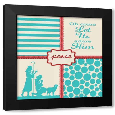 Adore Him Black Modern Wood Framed Art Print with Double Matting by Marrott, Stephanie