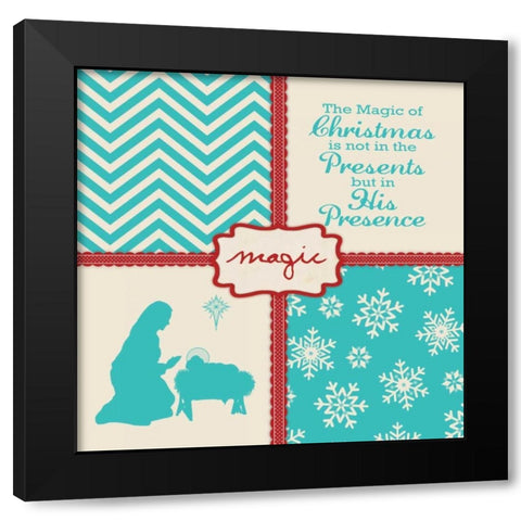 His Presence Black Modern Wood Framed Art Print by Marrott, Stephanie