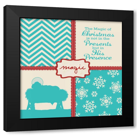 His Presence - Blue Black Modern Wood Framed Art Print by Marrott, Stephanie