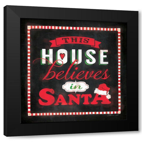 This House Chalk Black Modern Wood Framed Art Print with Double Matting by Marrott, Stephanie