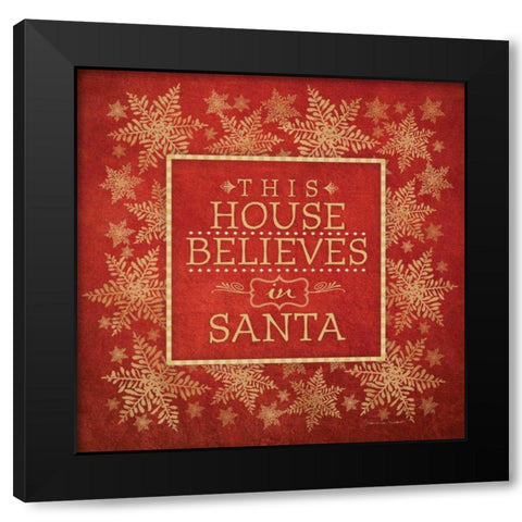 This House Black Modern Wood Framed Art Print with Double Matting by Marrott, Stephanie