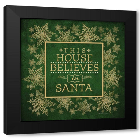 This House Black Modern Wood Framed Art Print with Double Matting by Marrott, Stephanie