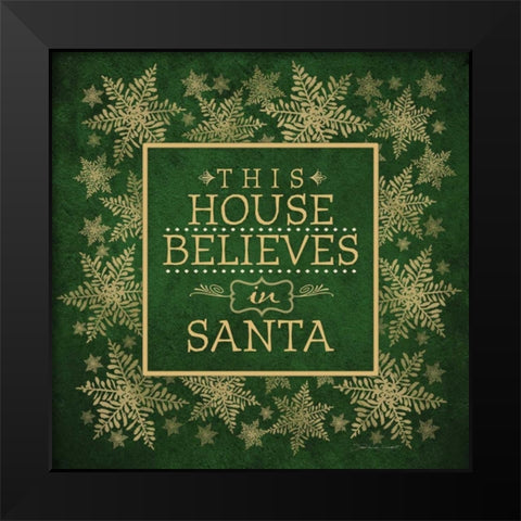 This House Black Modern Wood Framed Art Print by Marrott, Stephanie