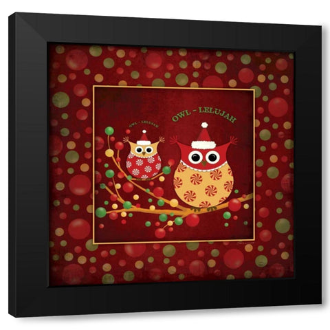 Owl-lelujah Black Modern Wood Framed Art Print with Double Matting by Marrott, Stephanie