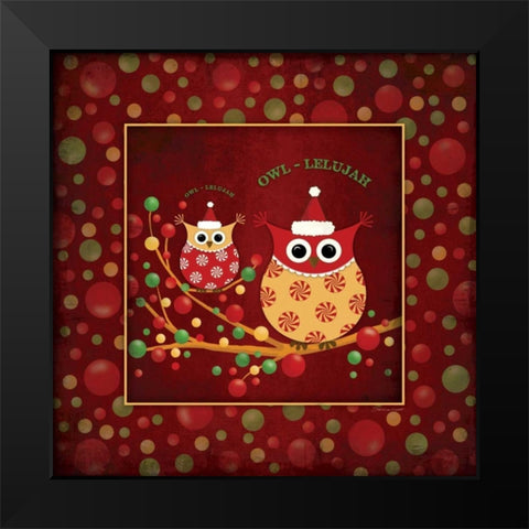Owl-lelujah Black Modern Wood Framed Art Print by Marrott, Stephanie
