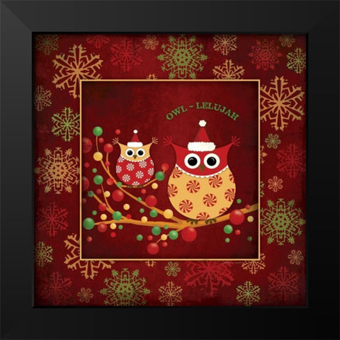 Owl-lelujah Black Modern Wood Framed Art Print by Marrott, Stephanie