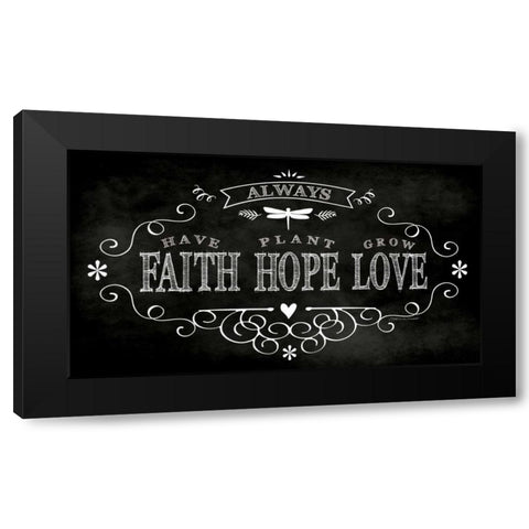 Hope B Black Modern Wood Framed Art Print by Marrott, Stephanie