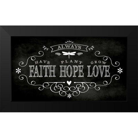 Hope B Black Modern Wood Framed Art Print by Marrott, Stephanie