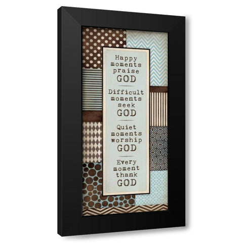 Happy Moments Black Modern Wood Framed Art Print by Marrott, Stephanie