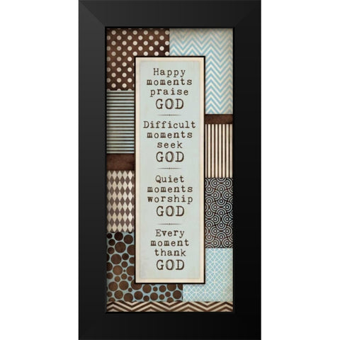 Happy Moments Black Modern Wood Framed Art Print by Marrott, Stephanie